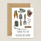 Thank You For Helping Me Grow Card