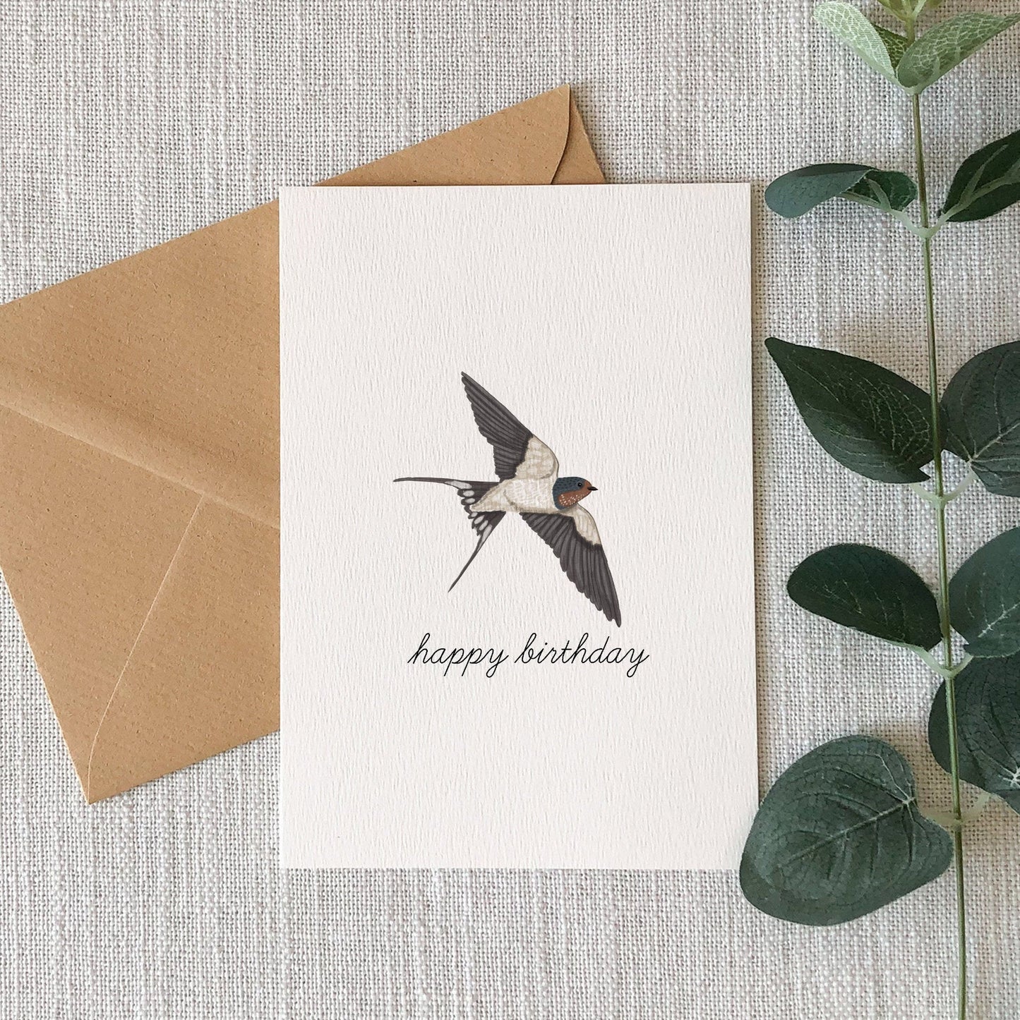 Swallow Birthday Card