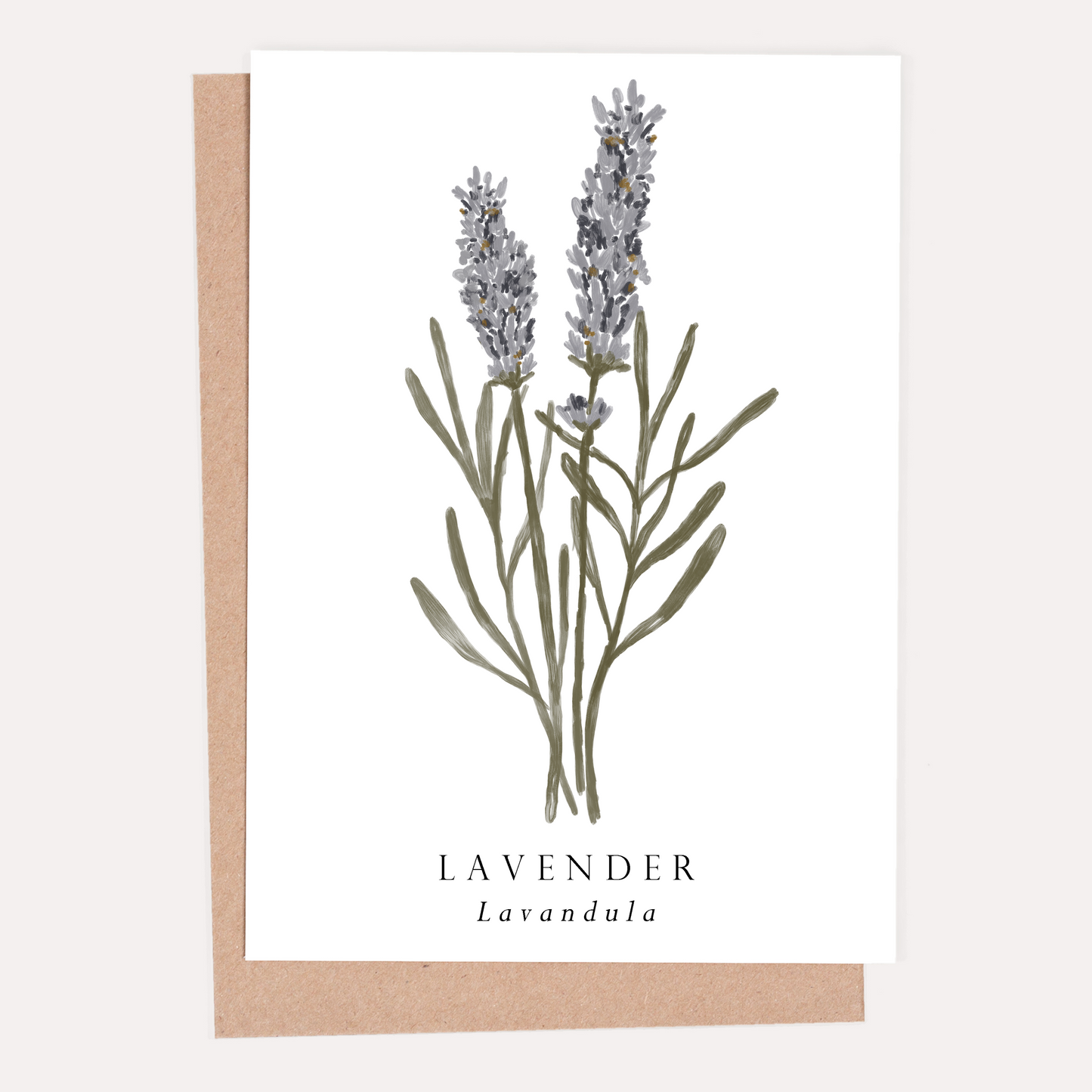 Lavender Botanical Greeting Card