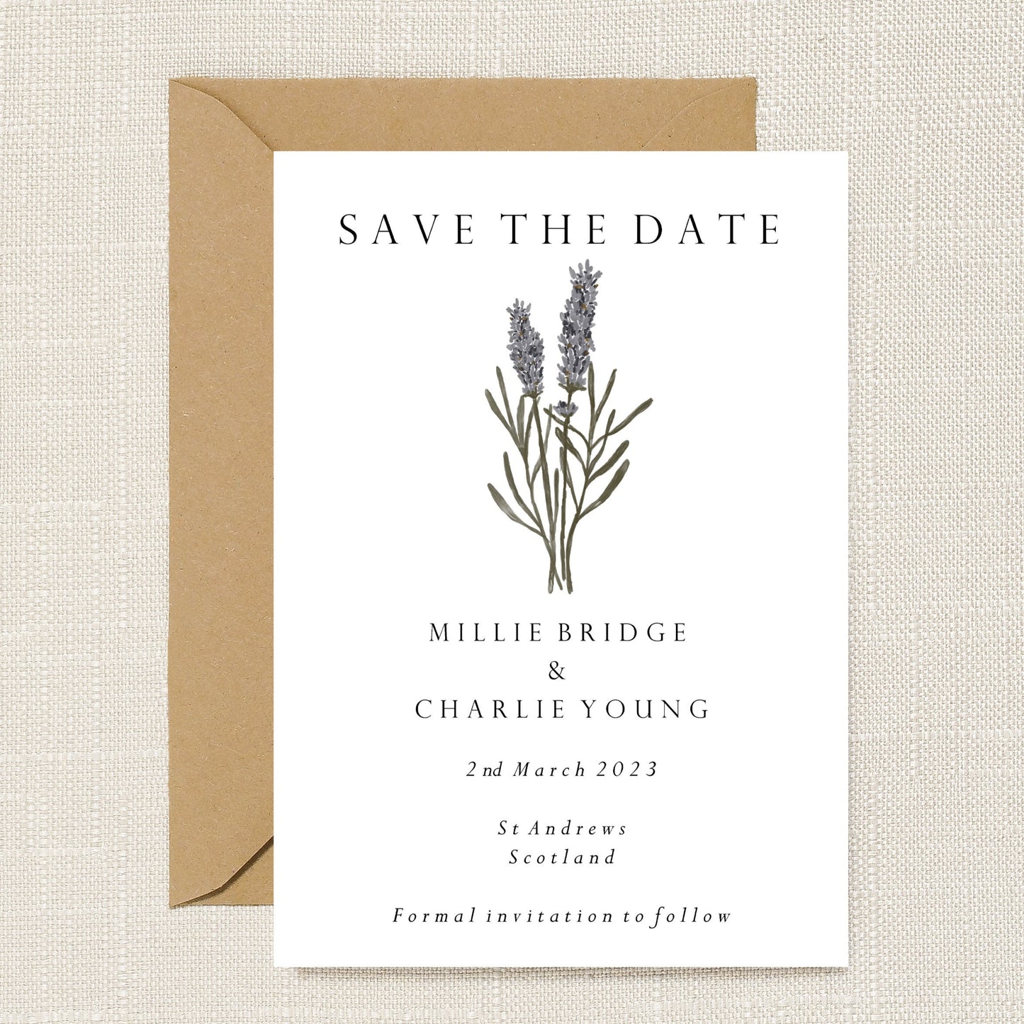 Lavender Wedding Save the Date