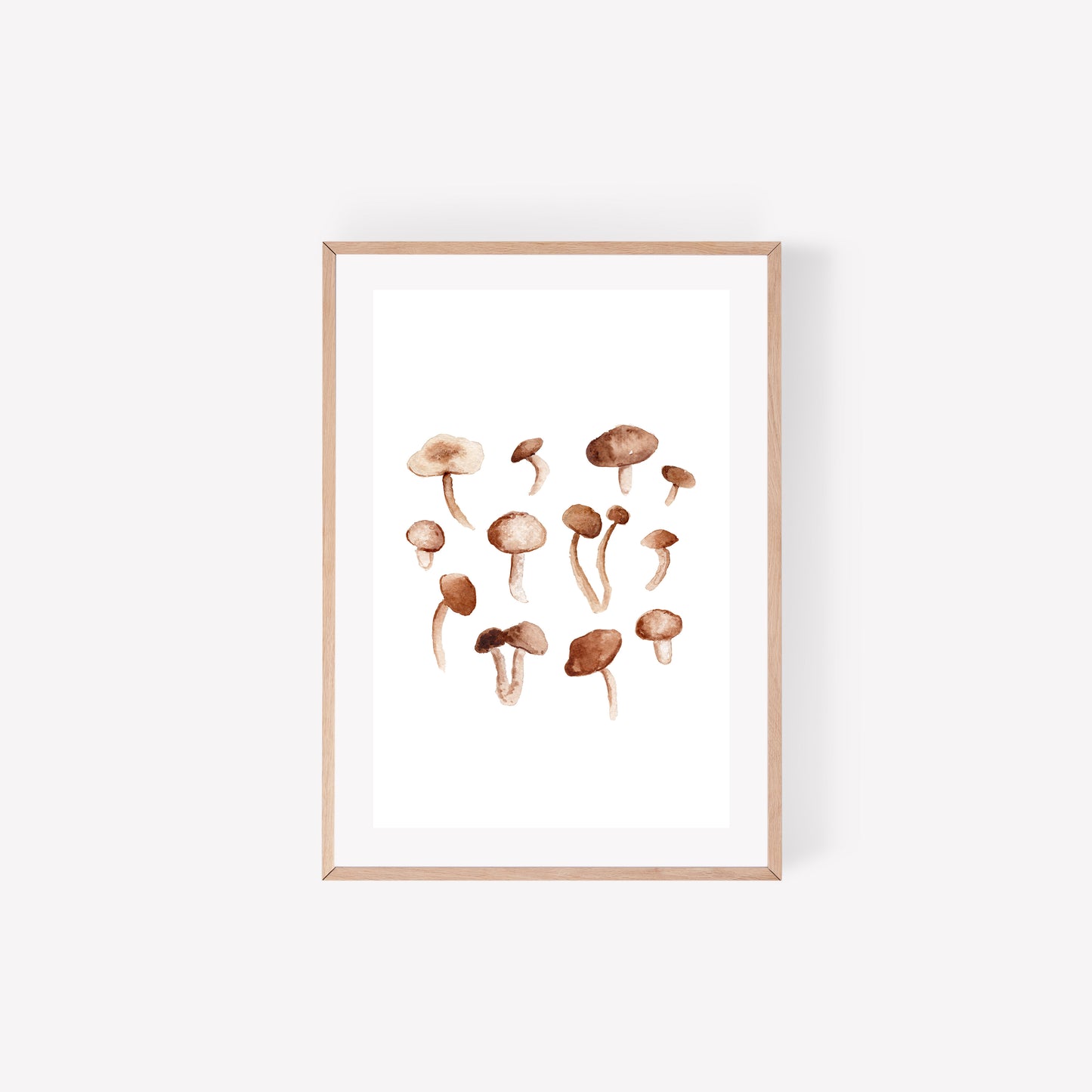 Mushrooms Watercolour Art Print