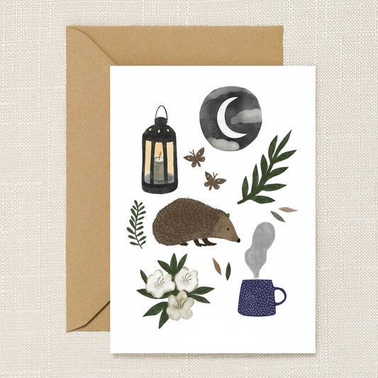 Night in the Garden Greeting Card