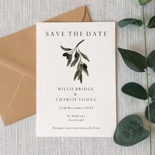 Olive Branch Wedding Save the Date