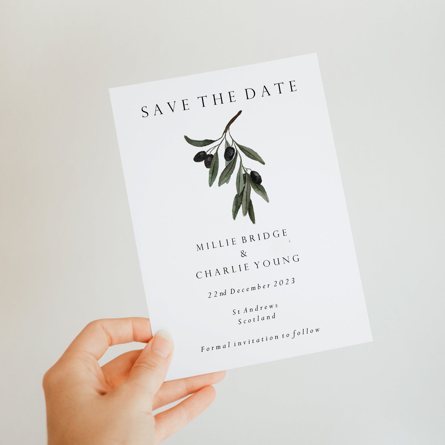Olive Branch Wedding Save the Date