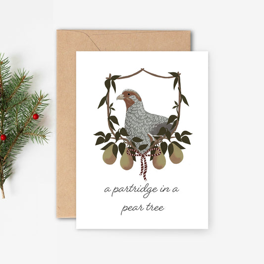A Partridge in a Pear Tree Christmas Card