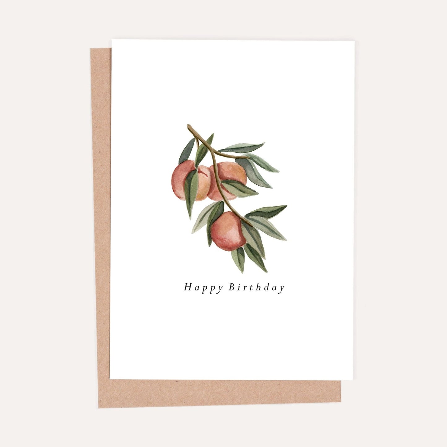 Peach Fruit Birthday Card