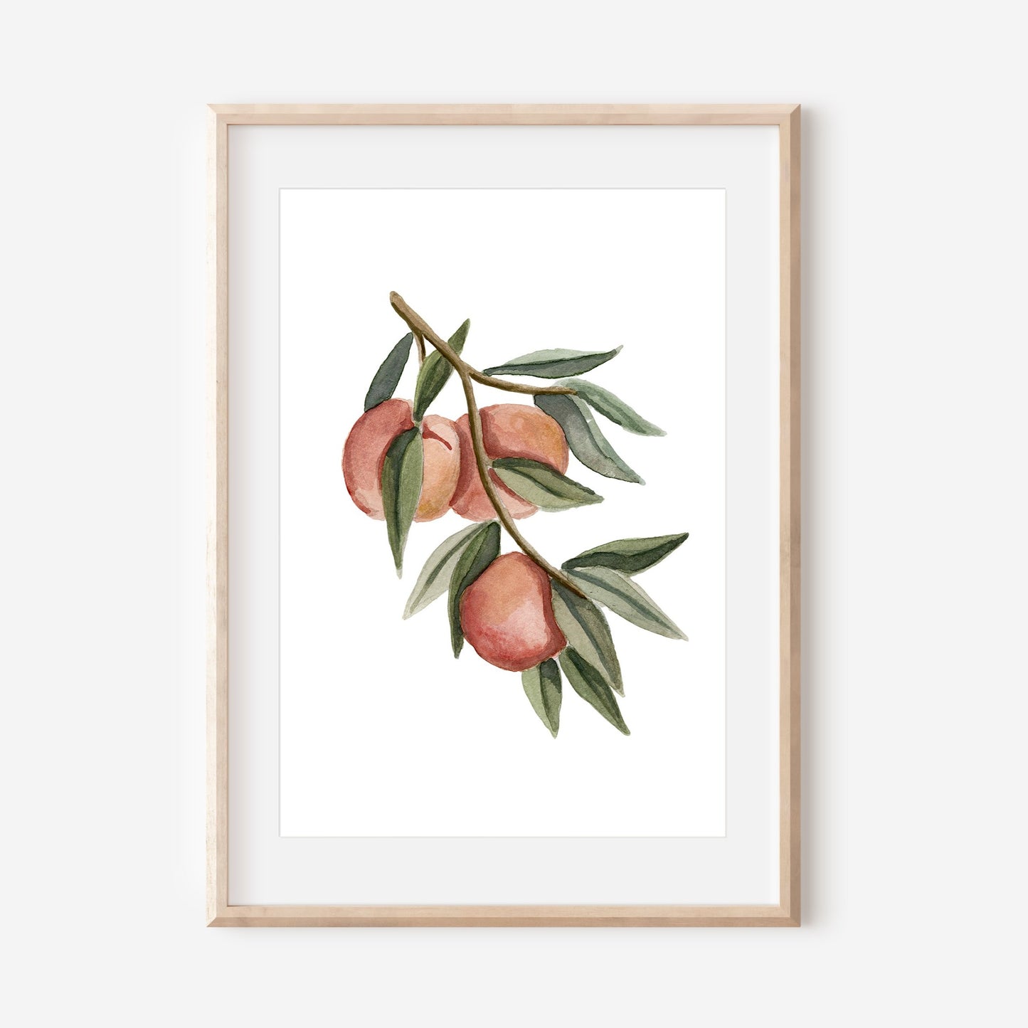 Watercolour Peaches Art Print