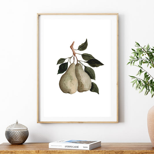 Pear Watercolour Art Print