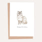 Persian Cat Birthday Card by HeatherLucyJ. Pet Portrait Cat Greeting Card