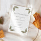 Pine Greenery Wedding Save the Date