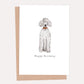 White Poodle Birthday Card