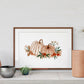 Autumn Pumpkin Florals Watercolour Art Print