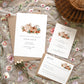 Pumpkin Florals Wedding Invitation