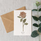 Vintage Rose Botanical Greeting Card