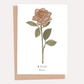 Vintage Rose Botanical Greeting Card