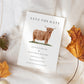 Highland Cow Save the Date Scottish Wedding Stationery