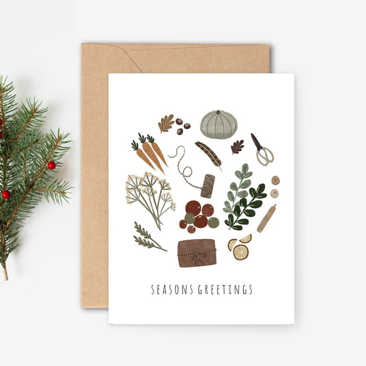 Seasons Greetings Winter Goods Christmas Card