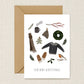 Seasons Greetings Winter Essentials Christmas Card