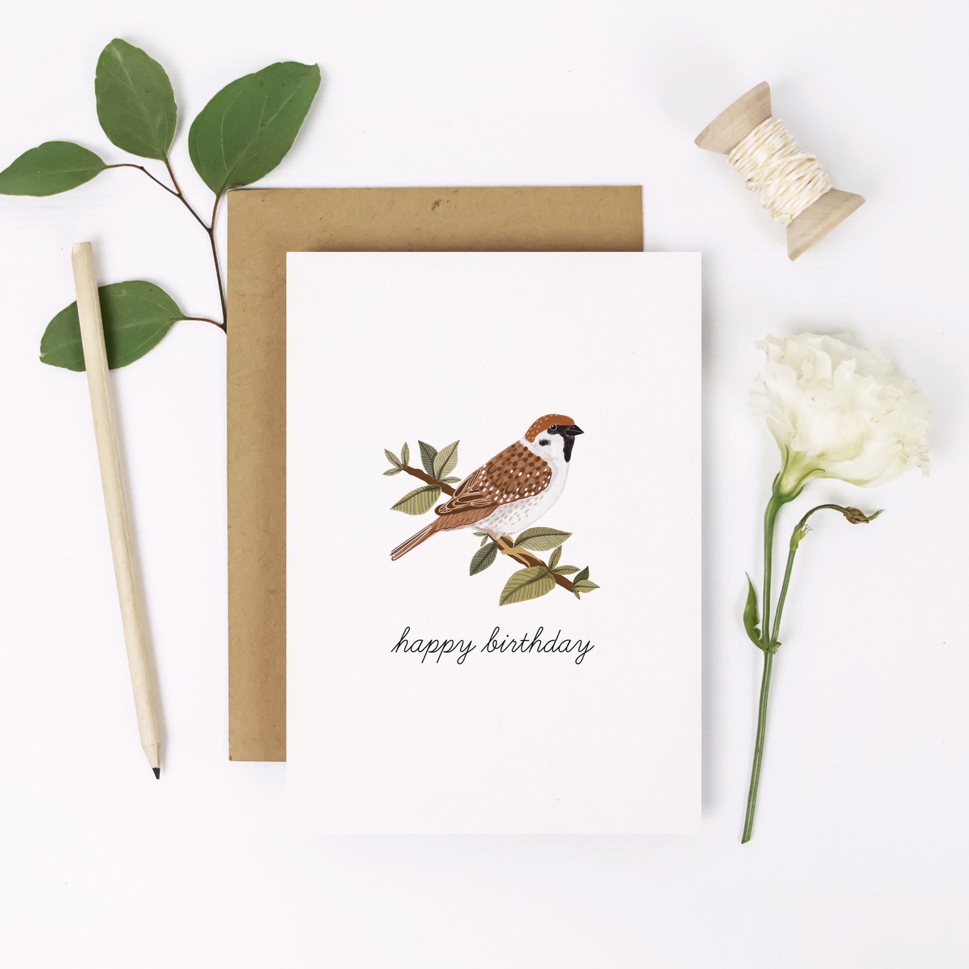 sparrow birthday card by heatherlucyj