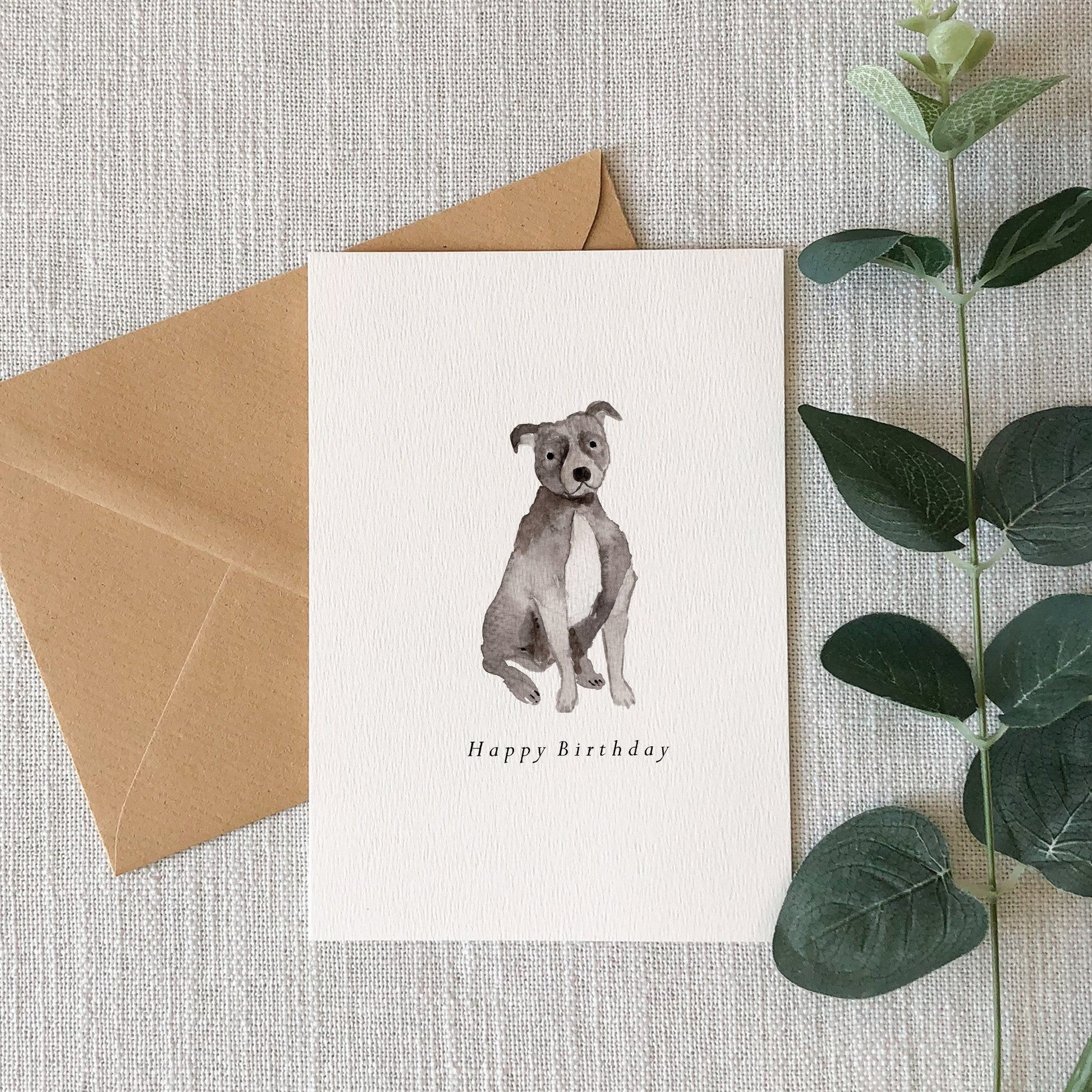 staffy dog card