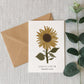 Sunflower Botanical Greeting Card