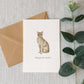 Tabby Cat Birthday Card by HeatherLucyJ. Pet Portrait Greeting Card
