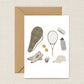 Tennis Essentials Illustrated Greeting Card