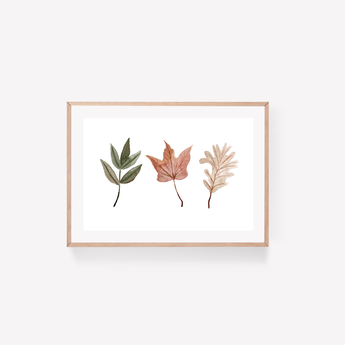 Autumn Leaves Watercolour Art Print