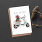 Vespa Scooter Christmas Card