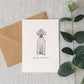 White Poodle Birthday Card
