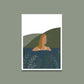 Wild Swimming Lady Art Print